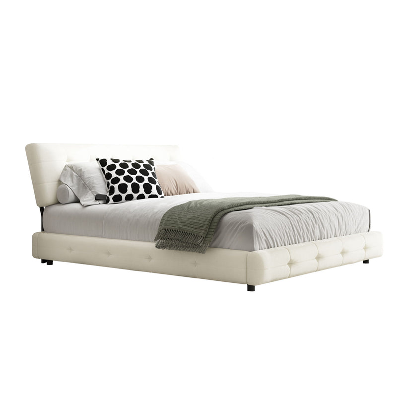 Tufted Headboard With Extra-Large Ultra-Soft Cloud Pillow Design
