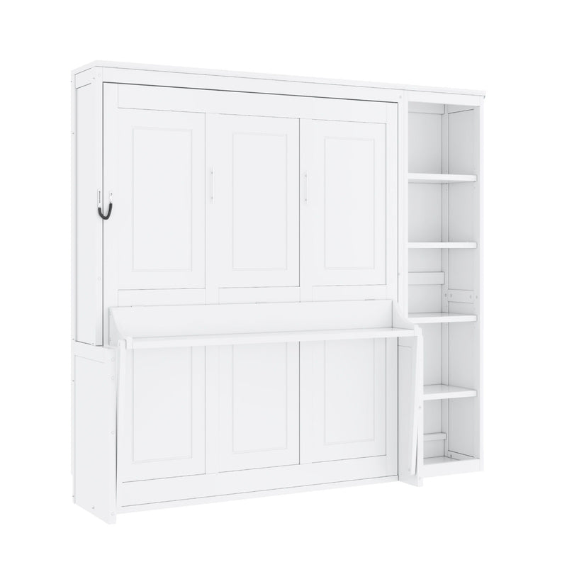 Sturdy Murphy Bed With Desk And Bookshelf