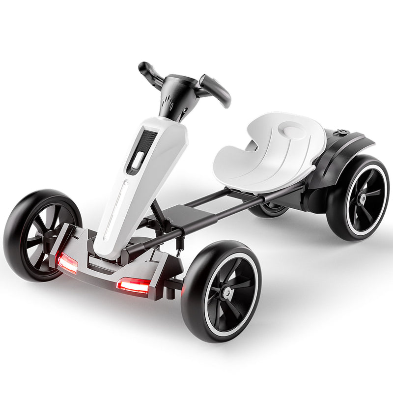 Electric Kids Pedal Go Kart With Adjustable Seat, Foldable Design