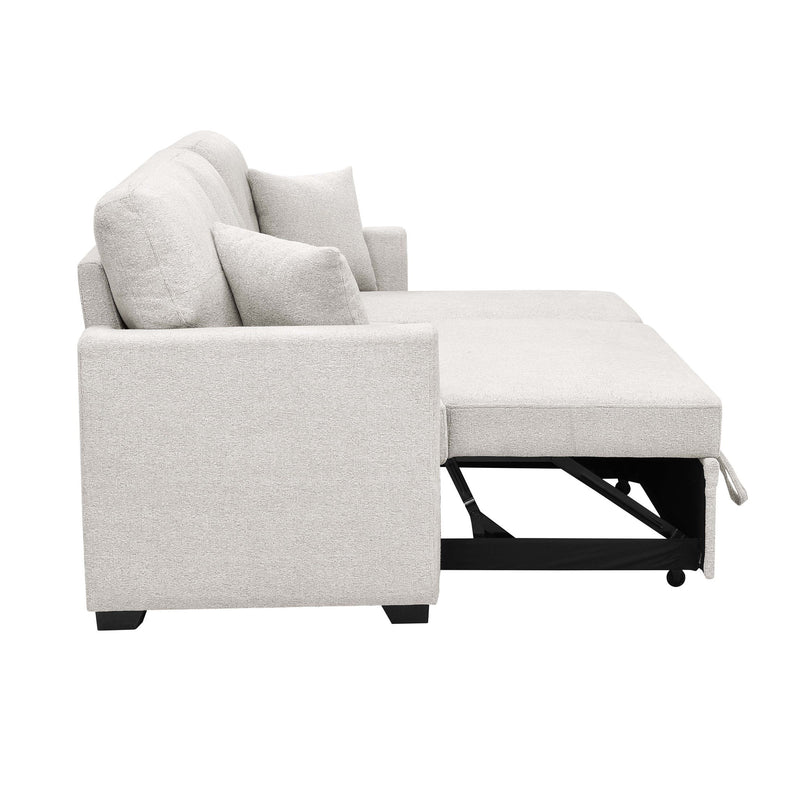 Upholstered Sectional & Pull Out Bed And Chaise Storage