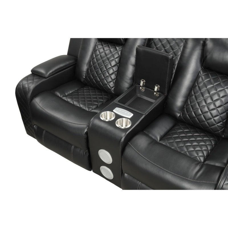 Benz - Power Reclining Loveseat & LED Lighting And Built In USB