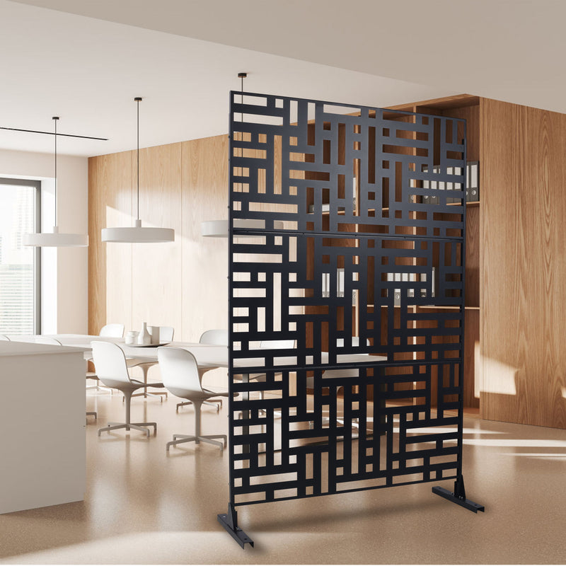 Decorative Freestanding Metal Privacy Screen For Indoor & Outdoor Use