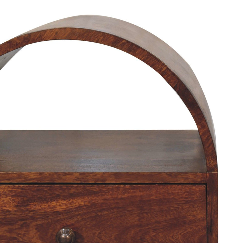 Dome Bedside Table - Brown