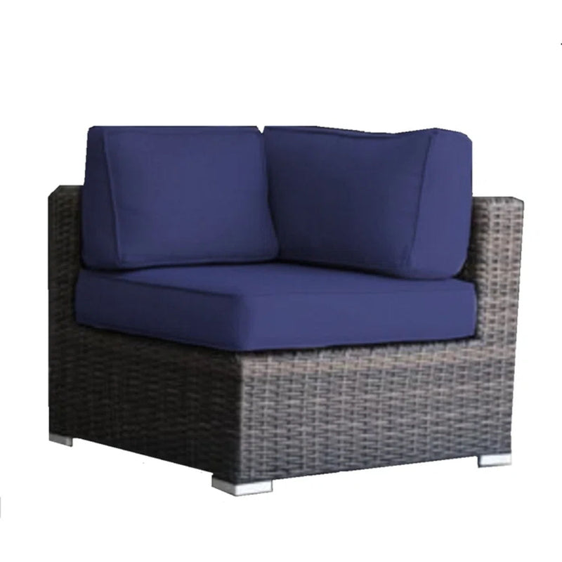 Seating Set With Cushions Handcrafted Wicker Design