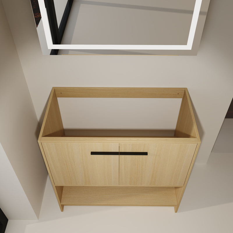 Modern Freestanding Bathroom Vanity With 2 Doors
