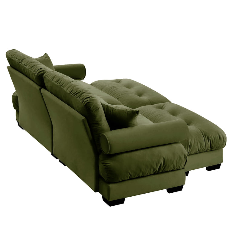 Super Comfort Oversized Modular Sectional Sofa With Movable Ottoman