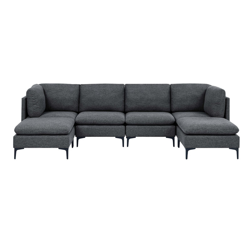Upholstered Modular Sectional & Tall Legs