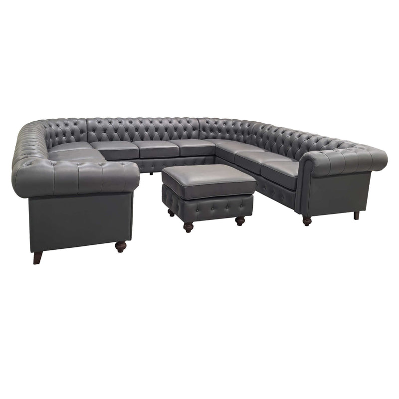 Chesterfield Vintage Style U - Shape Sectional