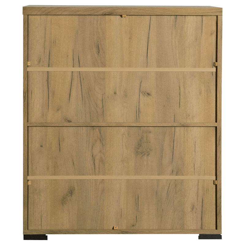 Door Accent Cabinet With Screens - Brown