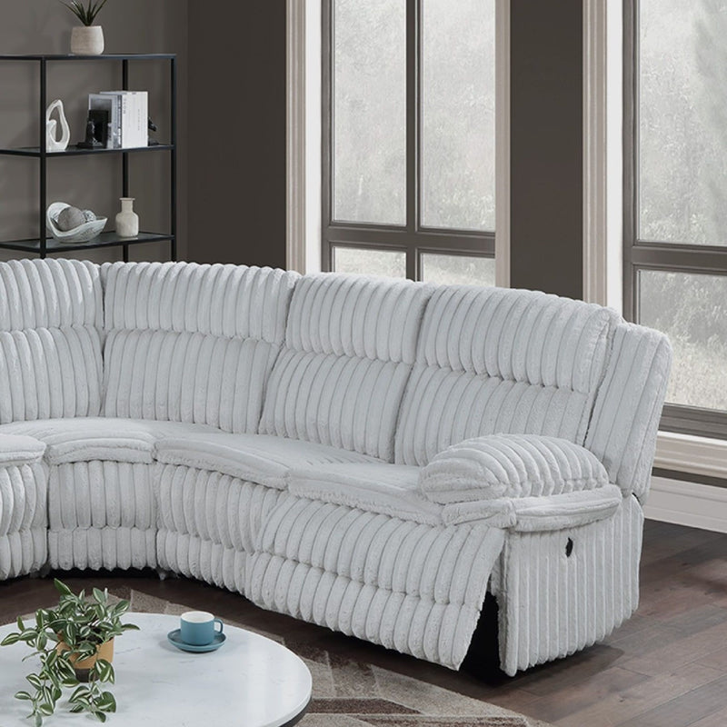 U-Shaped Sectional Sofa With Console Cup Holder, Storage Drawer, Manual Reclining
