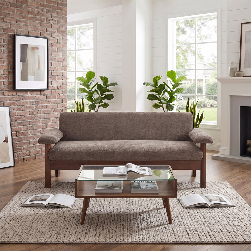 Modern Sofa Couch With Pillow Top Arms
