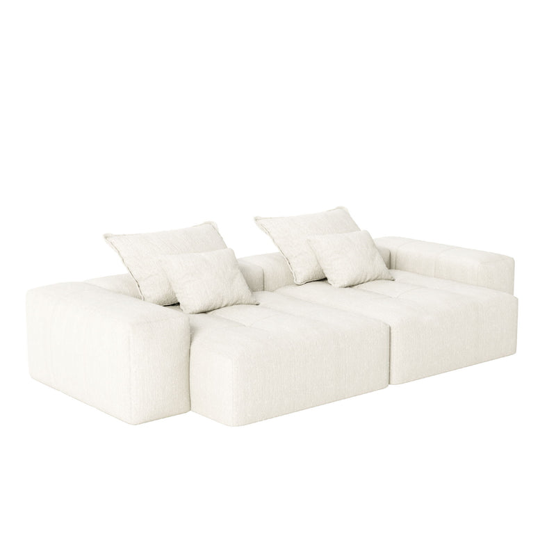 Modern Oversized Diy Combination Modular Sectional Sofa With Pillows