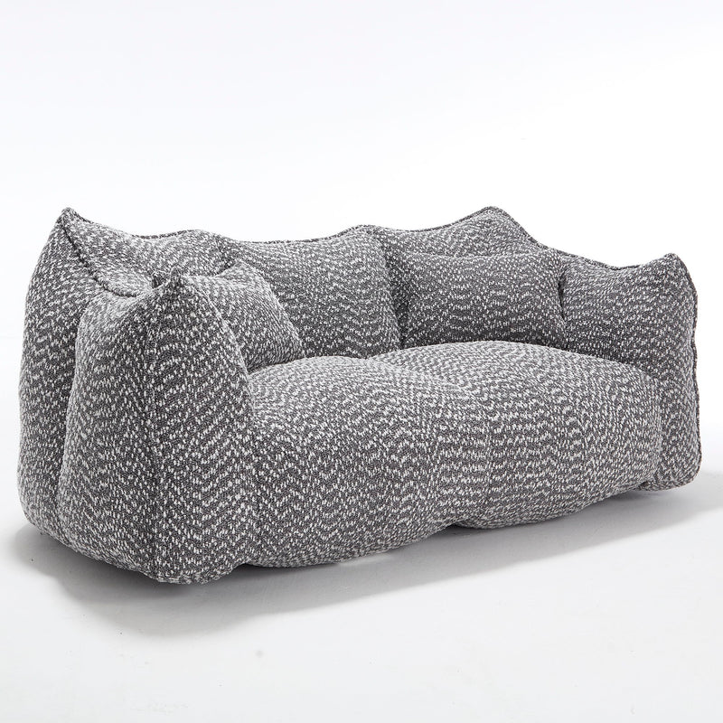 Comfortable Dual Beanbag Chair With High Resilience Foam Core For 2 People
