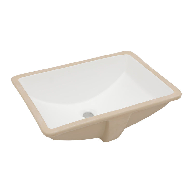 Modern Ceramic Undermount Bathroom Sink With Overflow, High Quality