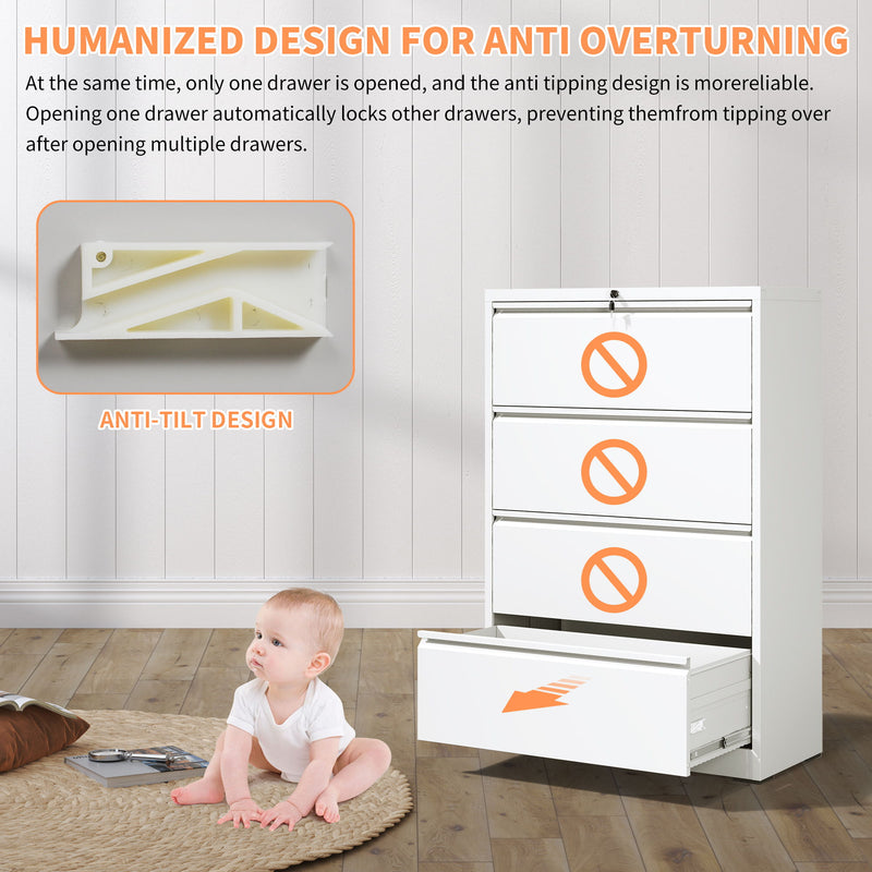 Premium Drawer Metal Lateral File Cabinet With Lock