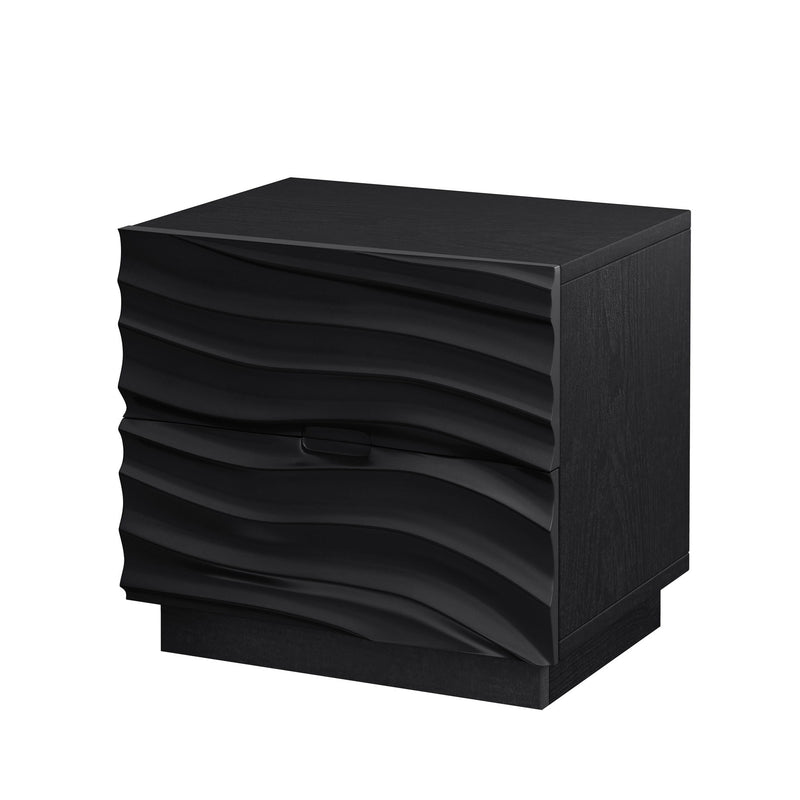 Nightstand With 2 Drawers, No Handles
