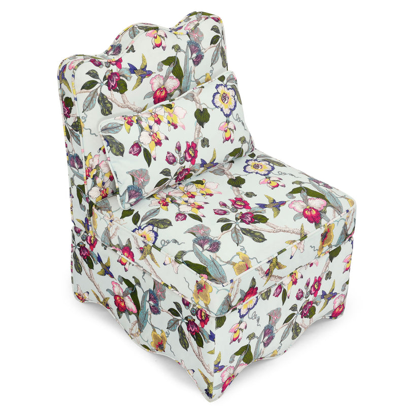 Stylish Flannel Dining Chair With Soft Cushion And Backrest