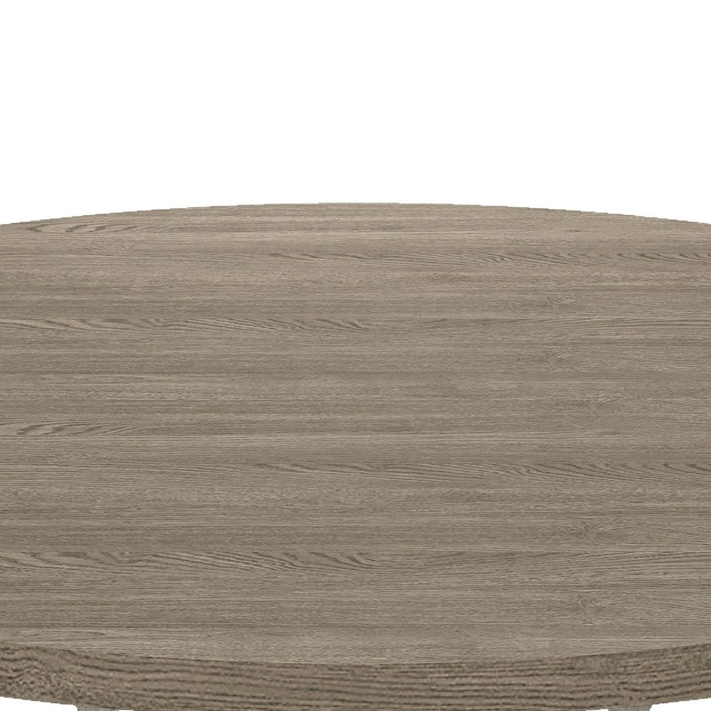 Tannen - Round 5 Piece Dining Table (Set of 5) - White / Gray