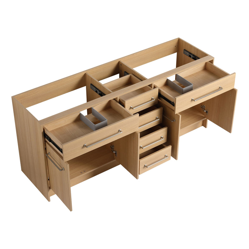 Freestanding Bathroom Vanity With Resin Sink, Soft-Closing Doors And Drawers