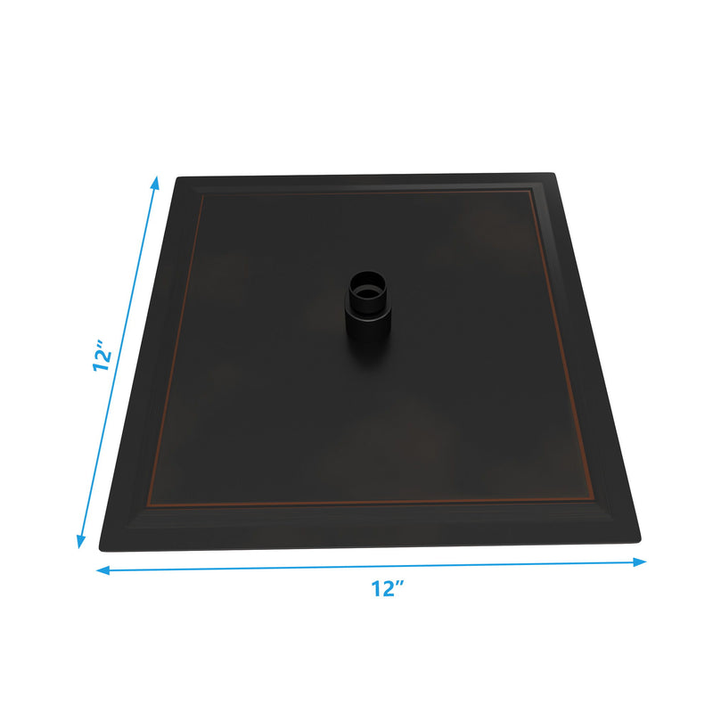 Luxury Rain Fixed Shower Head 12" Square Oil Rubbed Bronze Stainless Steel - Oil-Rubbed Bronze