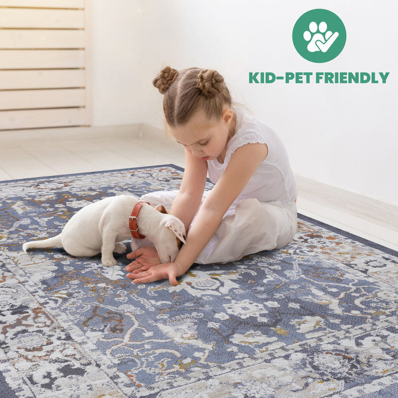 Payas - 6' X 9' Traditional Area Rug - Blue