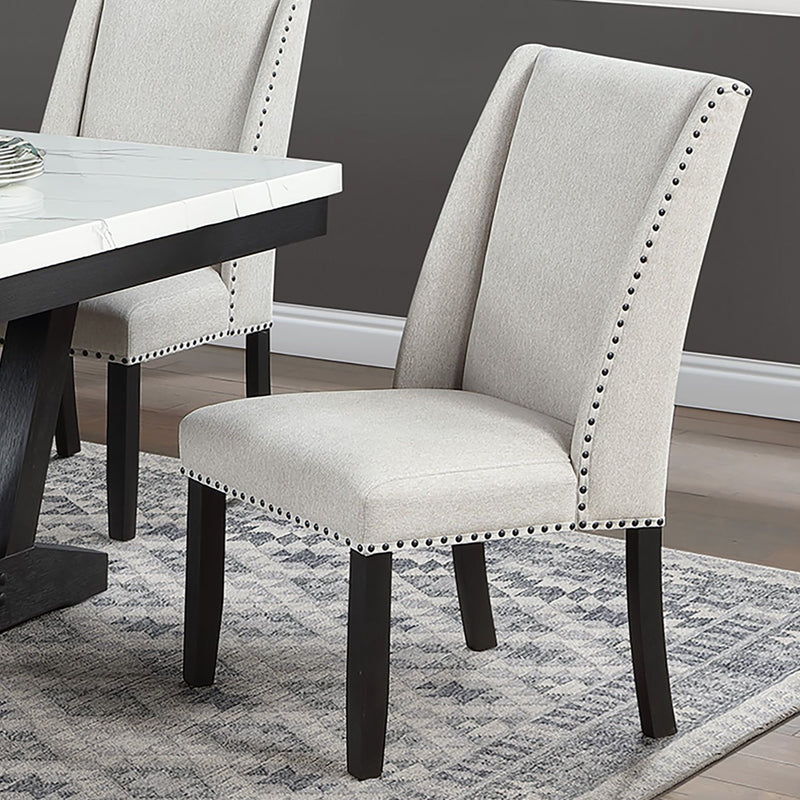Dining Set With Upholstered Wing Back Chairs