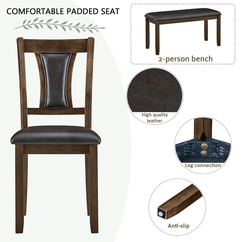 Modern Dining Table Set With Upholstered Chairs