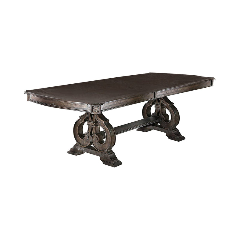 Rustic Dining Set With Table And Upholstered Chairs