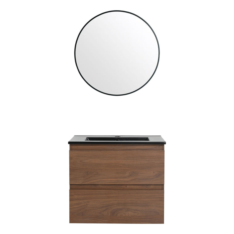Wall Mounted Bathroom Vanity With Sink, 2 Soft Close Drawers