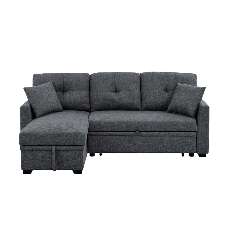 Upholstered Sectional & Pull Out Bed And Chaise Storage