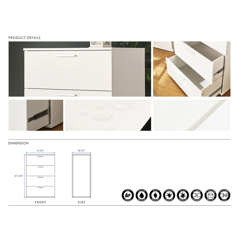Oliver - Farmhouse Jumbo Chest With 4 Drawer Storage