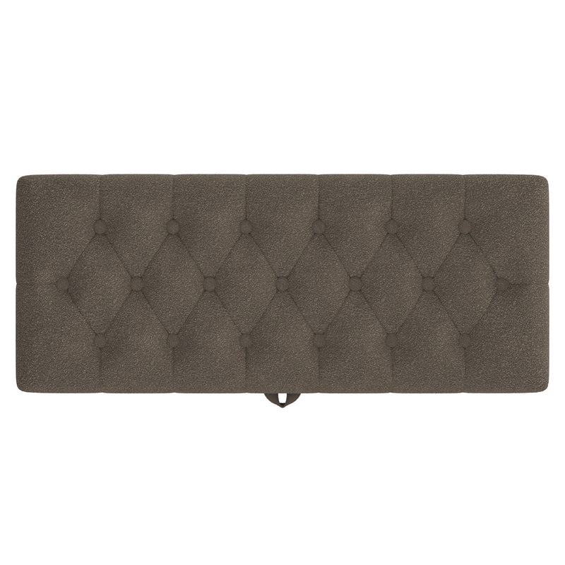 Modern Tufted Storage Ottoman Bench With Metal Legs