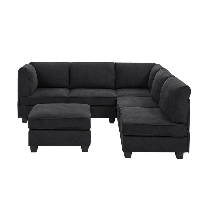 Upholstered Modular Sectional With Removable Cushions