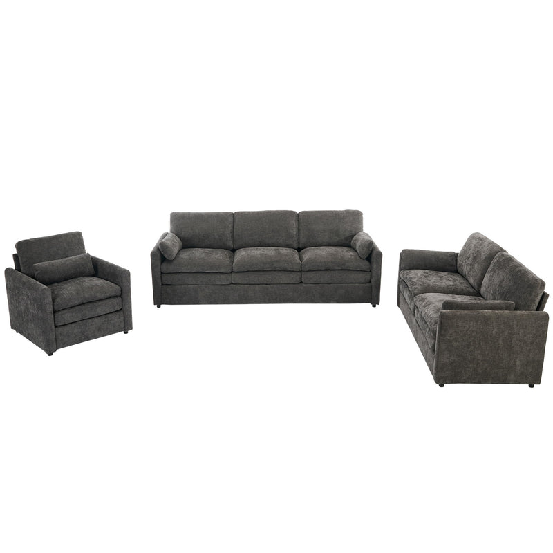 Cozy Upholstered Sofa Set For Living Room