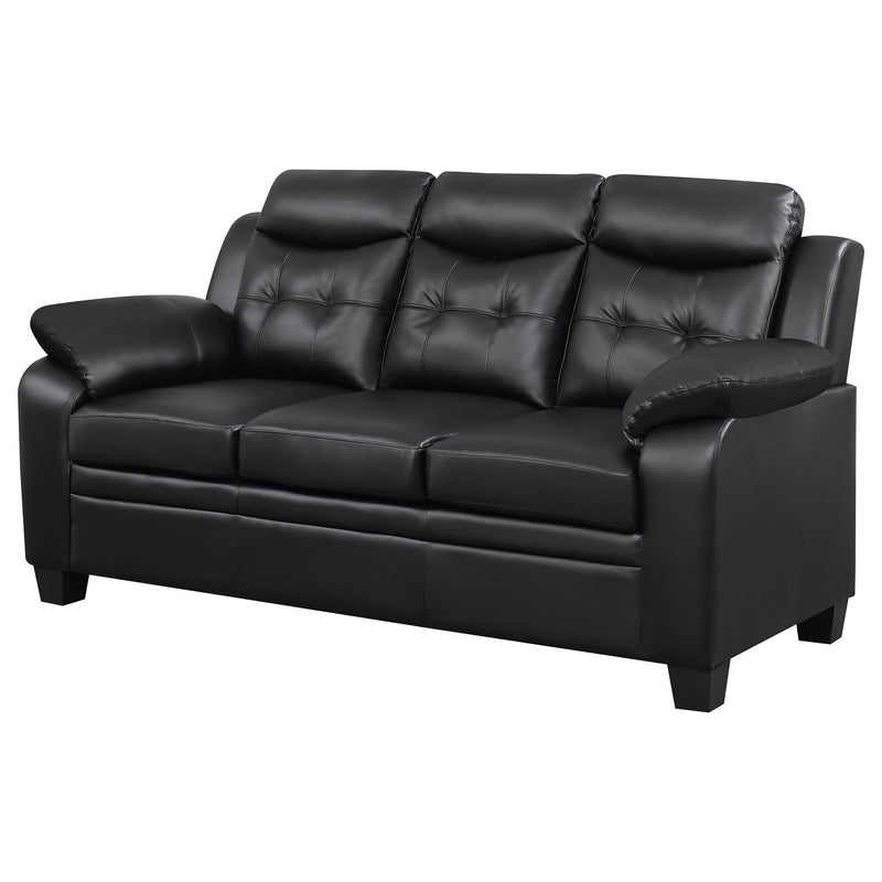 Eaton - Padded Sofa With Tufted Design - Black