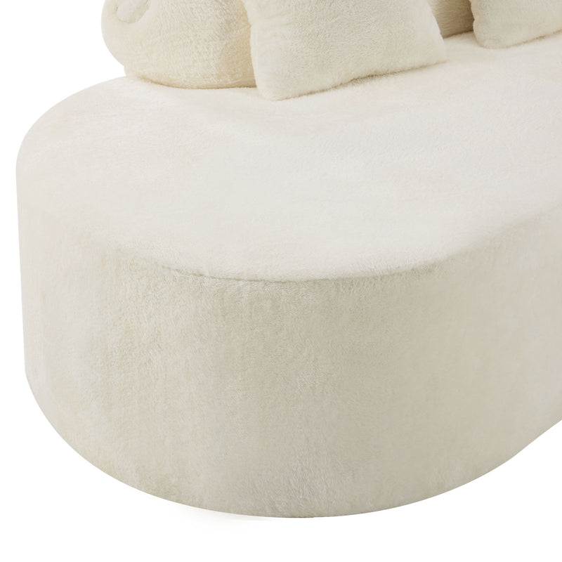 Modern Curved Sofa With Pillows
