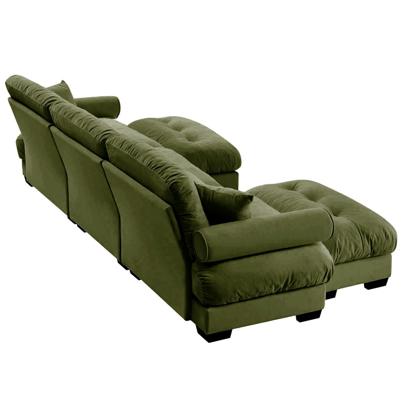 Super Comfort Oversized Modular Sectional Sofa With Movable Ottoman