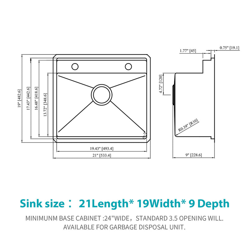 Undermount Bar Sink With Folding Faucet