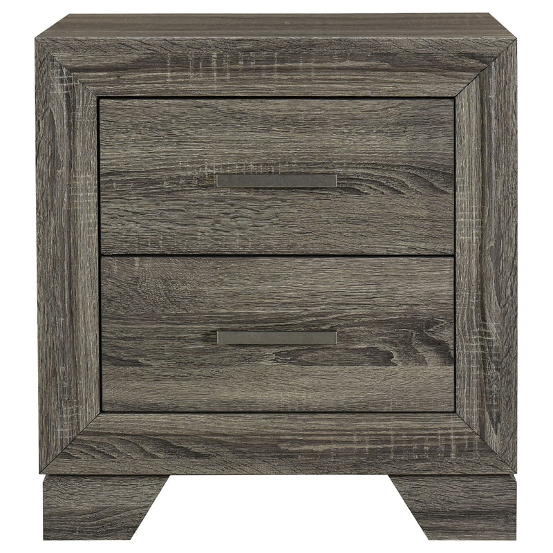 Funston - 2 Drawer Nightstand - Brown Oak