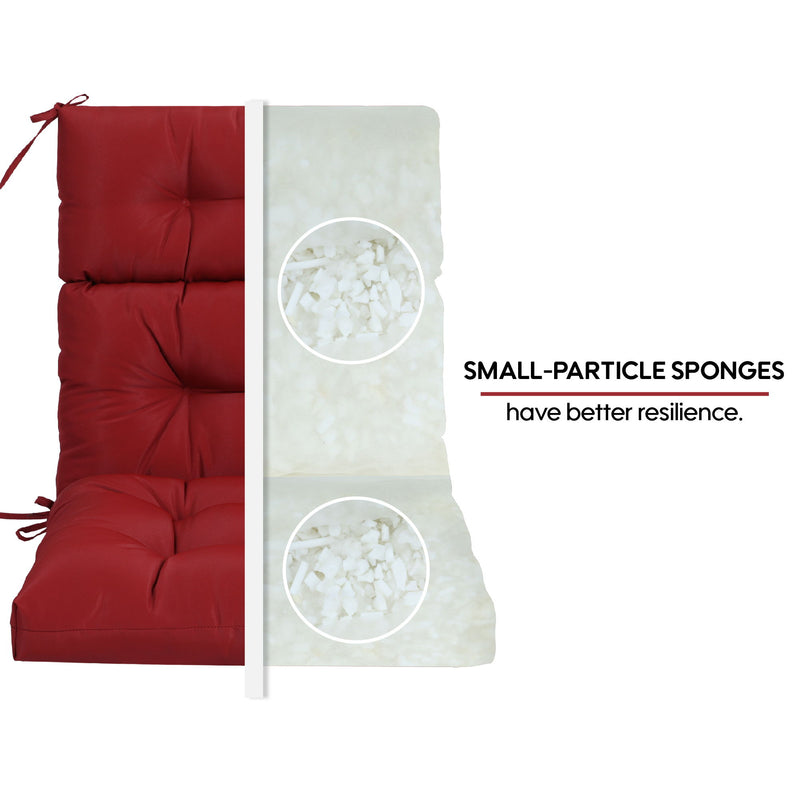 2 Piece High Back Patio Chair Cushion Set