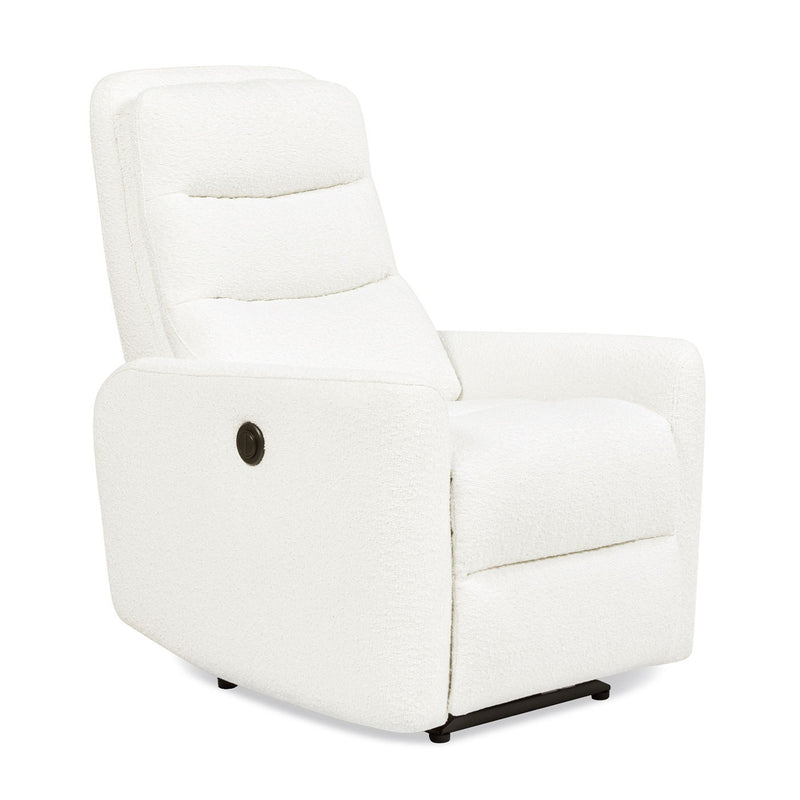 Bloomy - High Back Power Recliner Motion Chair - Chiffon White