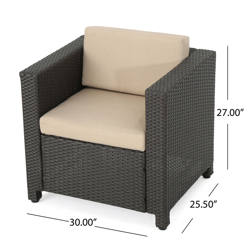 Stylish Outdoor Club Chair With Weather Resistant Cushions
