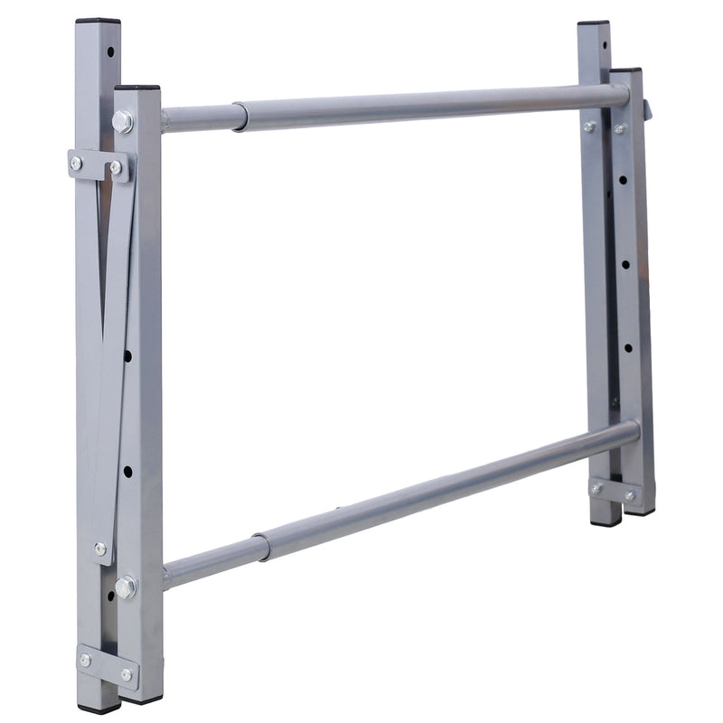 Wall-Mounted Folding Tire Storage, 30.5 To 50.5" Wide, Supports 300 Pounds - Gray