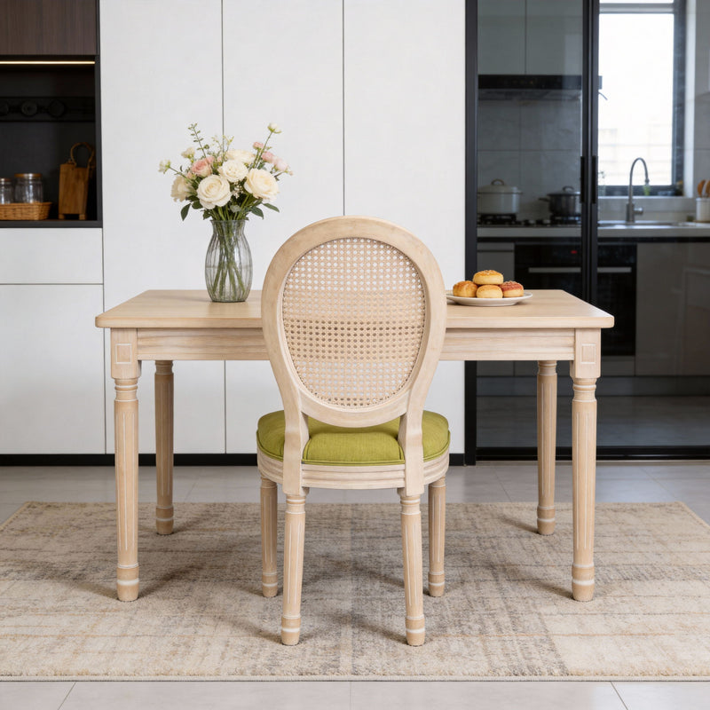 French Country Dining Chairs & Round Back (Set of 2)