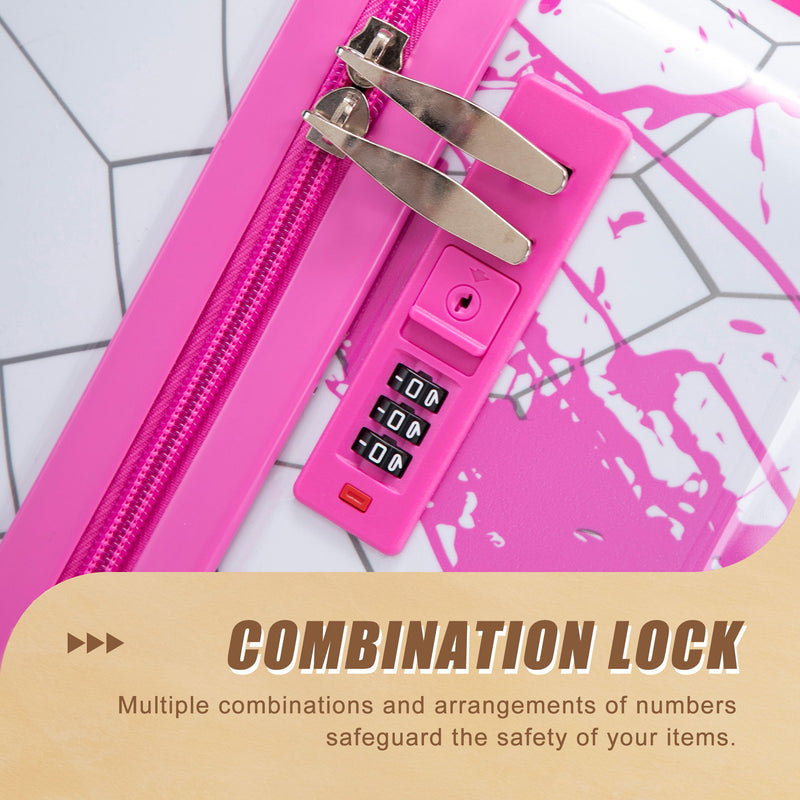 Luggage With Printed Pattern, Combination Lock