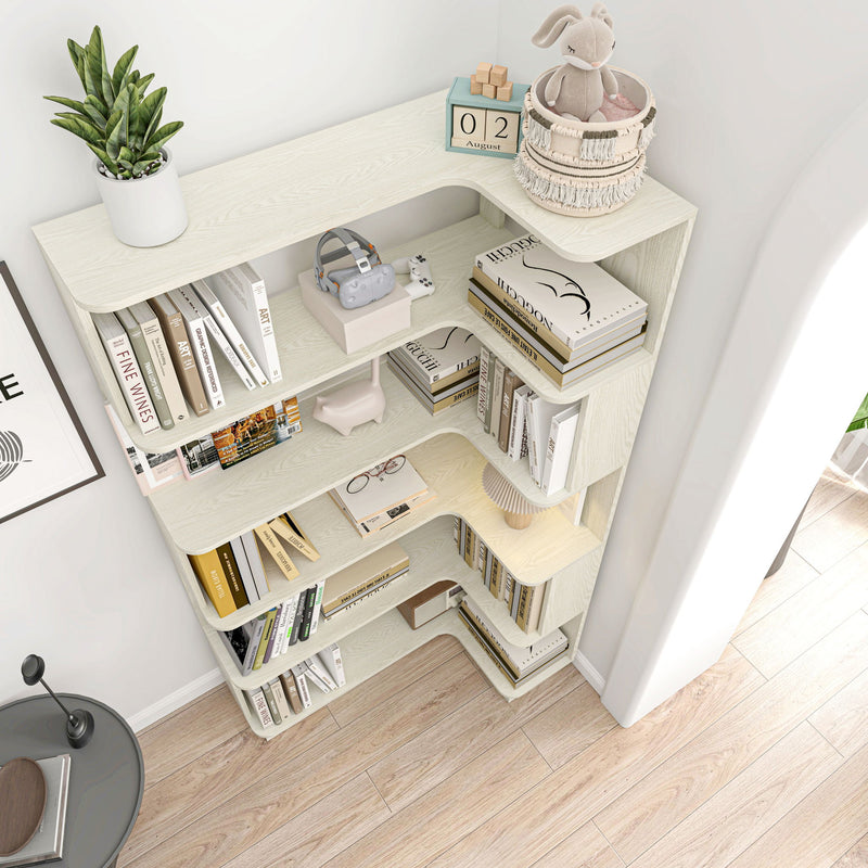 L-Shaped Corner Bookshelf