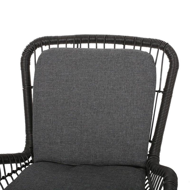Outdoor Wicker Club Chair With Cushions (Set of 2)