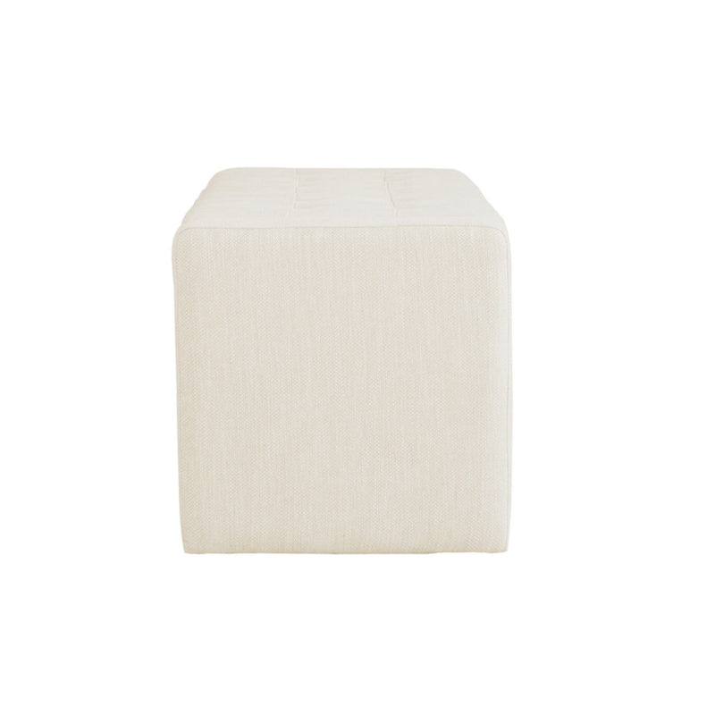 Elegant Soft Close Storage Bench Polyester Upholstery - Cream