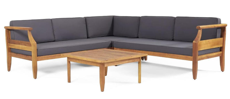 Aston - 4 Piece Sofa Set - Dark Gray