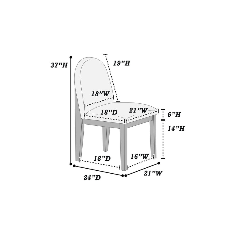 7 Piece Dining Set, Table And 6 Side Chairs, Table With Trestle Base - Black / Charcoal / White